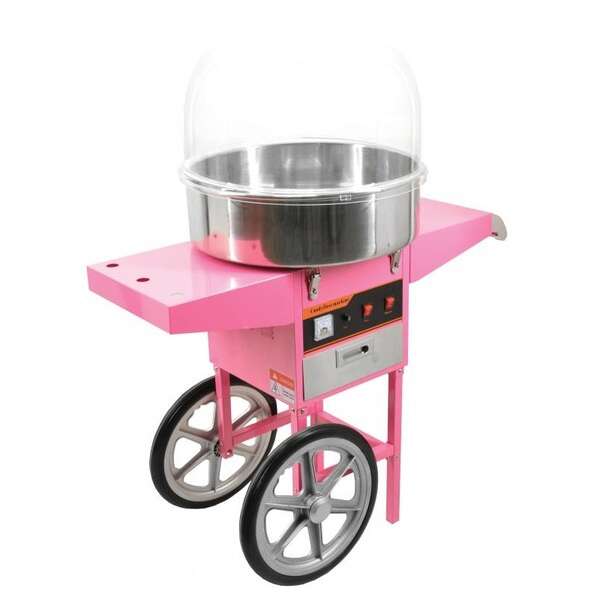 Omcan CF-CN-0520-T, 37-inch Stainless Steel Cotton Candy Machine with Trolley