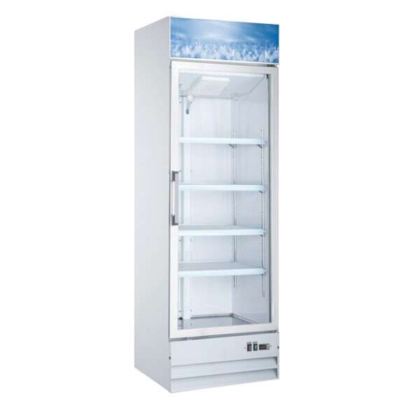 Omcan FR-CN-0012-HC, 27-inch 1 Swing Glass Door Reach-In Freezer, 13 Cu.Ft