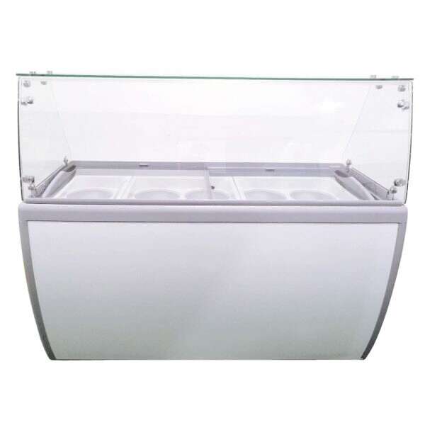 Omcan FR-CN-0460-S, 60-inch Flat Glass Ice Cream Dipping Freezer