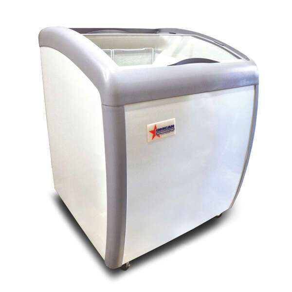 Omcan FR-CN-0667, 27.75x26.25x34.5-Inch Ice Cream Freezer, Sliding Glass Top, 5.6 Cu. Ft