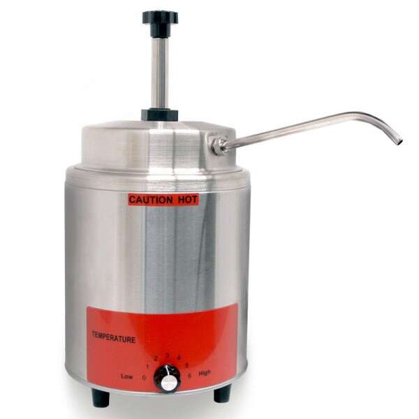 Omcan FW-CN-0004-P, 16.5-inch 3.5 Qt Countertop Stainless Steel Food Warmer with Pump