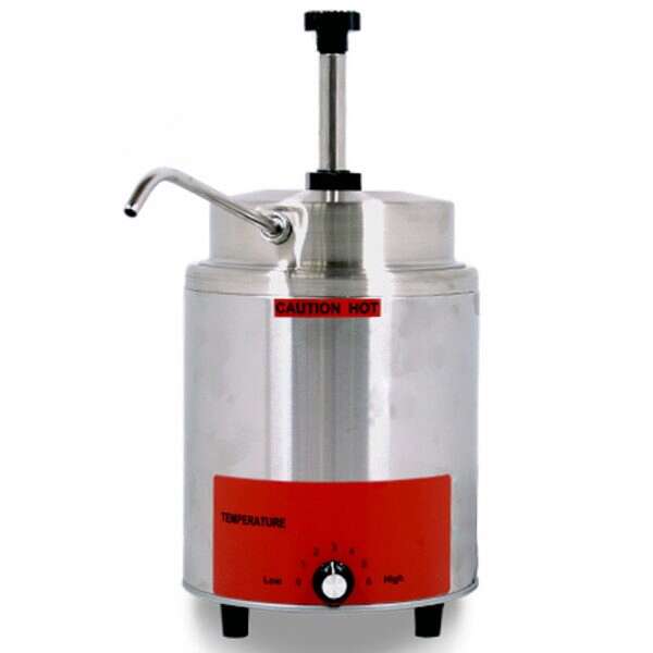 Omcan FW-CN-0004-P, 16.5-inch 3.5 Qt Countertop Stainless Steel Food Warmer with Pump