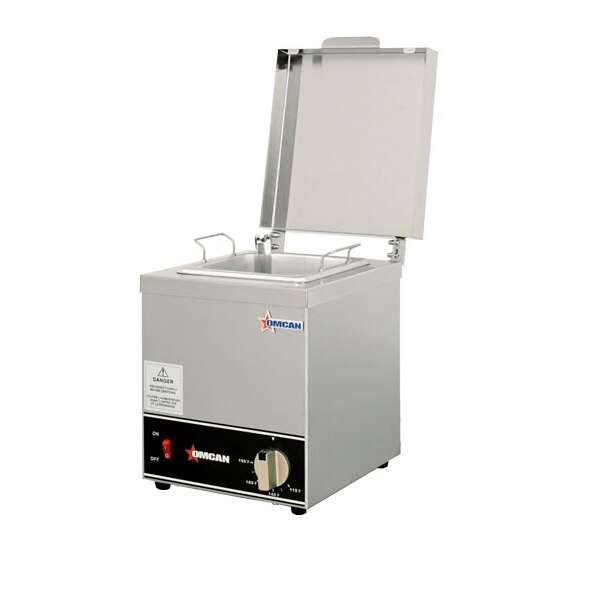 Omcan FW-CN-0251, 8-inch Stainless Steel Single Sauce Pot Warmer