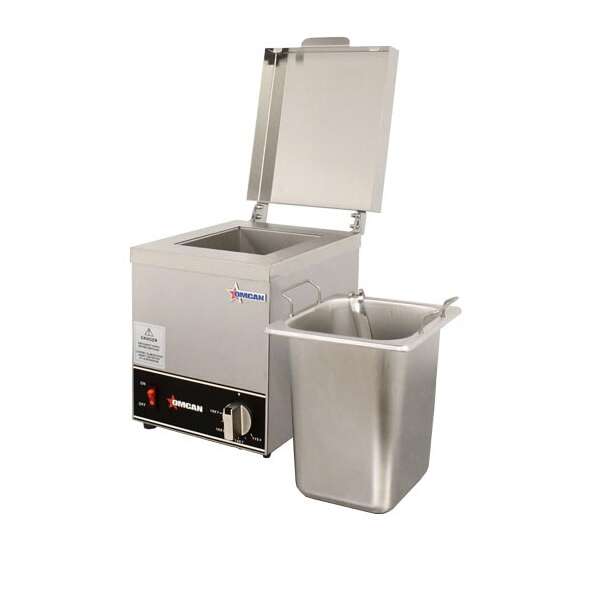 Omcan FW-CN-0251, 8-inch Stainless Steel Single Sauce Pot Warmer