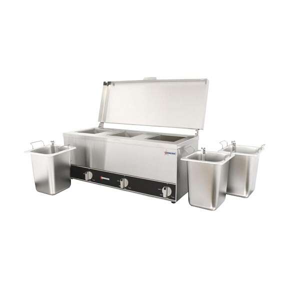 Omcan FW-CN-0253, 24-inch Stainless Steel Triple Sauce Pot Warmer