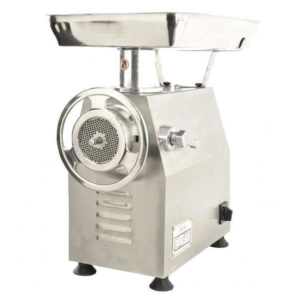 Omcan MG-CN-0032-M, 14-inch Heavy-Duty Stainless Steel Fan-Cooled Meat Grinder with Microswitch