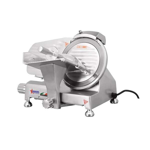 Omcan MS-CN-0220-C, 9-inch Carbon Steel Belt-Driven Meat Slicer with Blade Locker