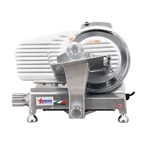 Omcan MS-CN-0220-C, 9-inch Carbon Steel Belt-Driven Meat Slicer with Blade Locker