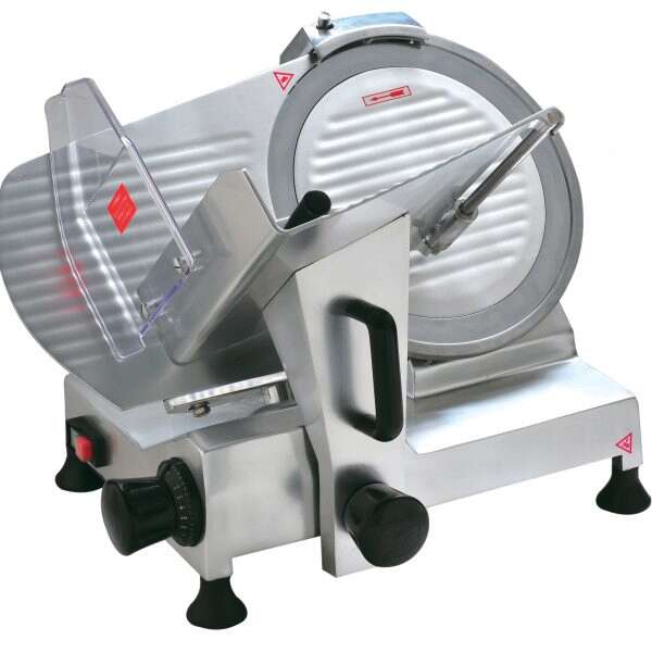 Omcan MS-CN-0300, 12-inch Carbon Steel Belt-Driven Meat Slicer