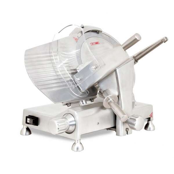 Omcan MS-CN-0300-C, 12-inch Anodized Aluminum Belt-Driven Meat Slicer with Blade Locker