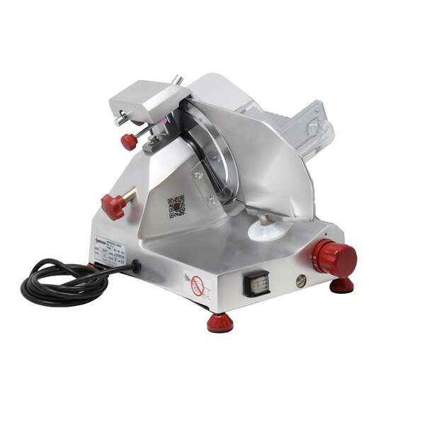Omcan MS-IT-0195-S, 8-inch Carbon Steel Belt-Driven Meat Slicer with Fixed Blade Sharpener