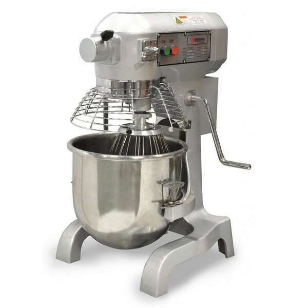 Omcan MX-CN-0020-G, 20 Qt Stainless Steel Baking Mixer with Guard