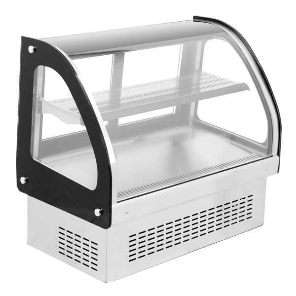 Omcan RS-CNвЂЊ-0128-A 36-inch 128 L Countertop Drop In Curved Glass Refrigerated Showcase, EA