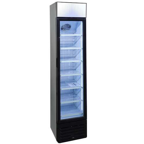 Omcan RS-CN-0145, 16.5-inch 1 Glass Door Slim Display Refrigerator with Lightbox, 5 Cu.Ft
