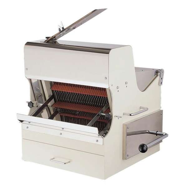 Omcan SB-TW-0016-S, 30-inch Stainless Steel Bread Slicer with 0.25 HP Motor and 5/8" Slice Size