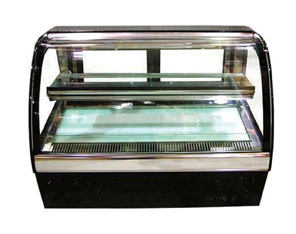 Omcan SCLG4-80FH, 19.25x36.5x27.75-Inch Refrigerated Showcase, 2.8 Cu. Ft (Discontinued)