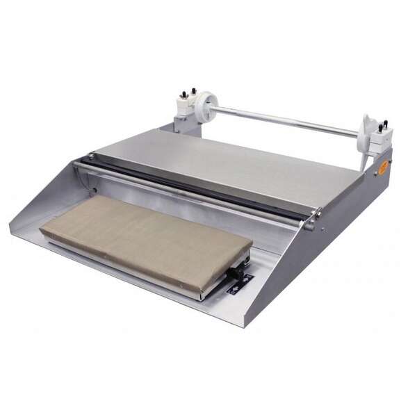 Omcan SE-US-0533-S, 22.5-inch Stainless Steel Single Roll Wrapping Machine with Mounting Axles