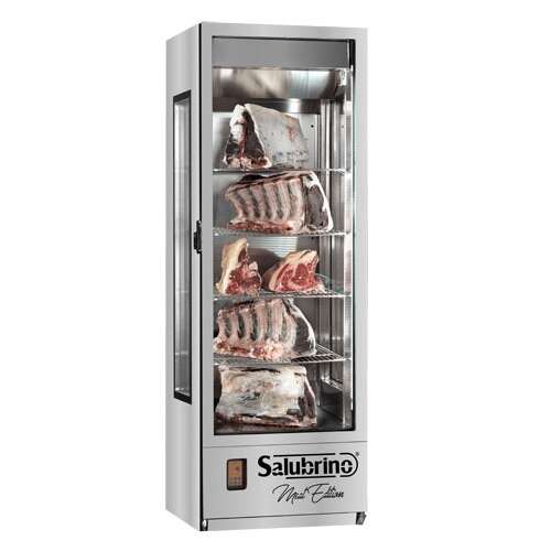 Omcan SLB080MET, 26-inch Salubrino Stainless Steel Meat Preserving and Dry-Aging Cabinet, 176 lbs of Meat
