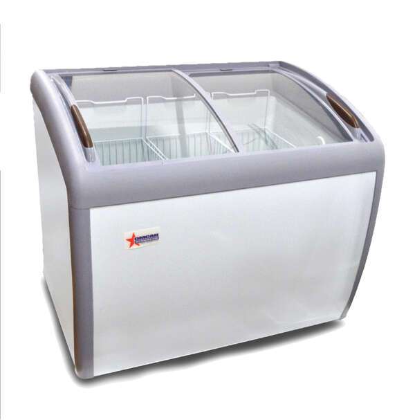 Omcan XS-260YX, 39x27.75x34.5-Inch Ice Cream Freezer, 2 Sliding Glass Doors, 9.2 Cu. Ft, ETL Listed, ETL Sanitation