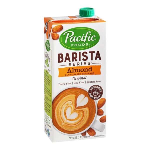 Pacific PAC04312, 32 Oz Barista Almond Milk, 12/CS