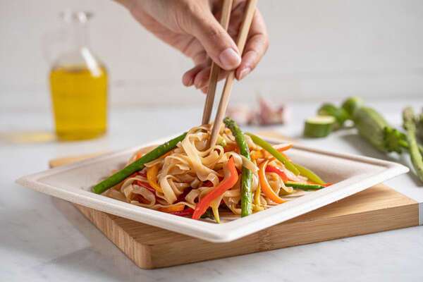 PacknWood 209BBBAGS24, 9.5-Inch Stylish Unwrapped Bamboo Chopsticks, 500/CS