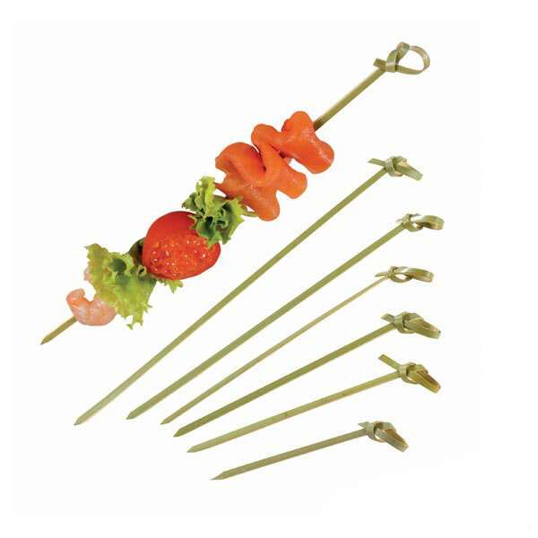 PacknWood 209BBBCL105, 4.1-Inch Knotted Bamboo Skewers, Green, 2000/CS