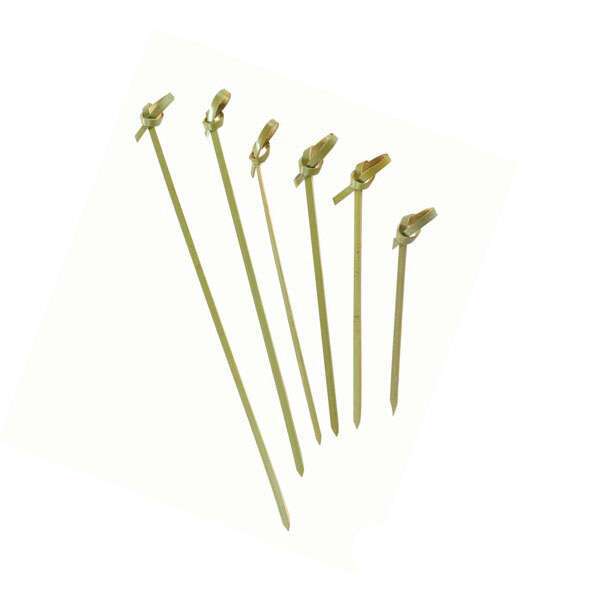 PacknWood 209BBBCL70, 2.8-Inch Knotted Bamboo Skewers, Green, 2000/CS