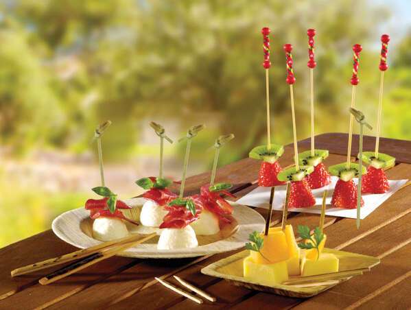 PacknWood 209BBBCL90, 3.5-Inch Knotted Bamboo Skewers, Green, 2000/CS