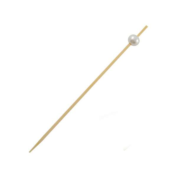 PacknWood 209BBBIJ12, 4.75-Inch Bijou Bamboo Picks With While Pearl, 2000/CS