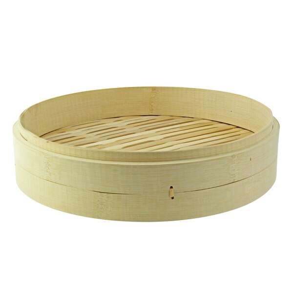 PacknWood 209BBDIM30, 55 Oz 11.9-Inch Diameter Dim Sum Giant Bamboo Steamer, 5/CS