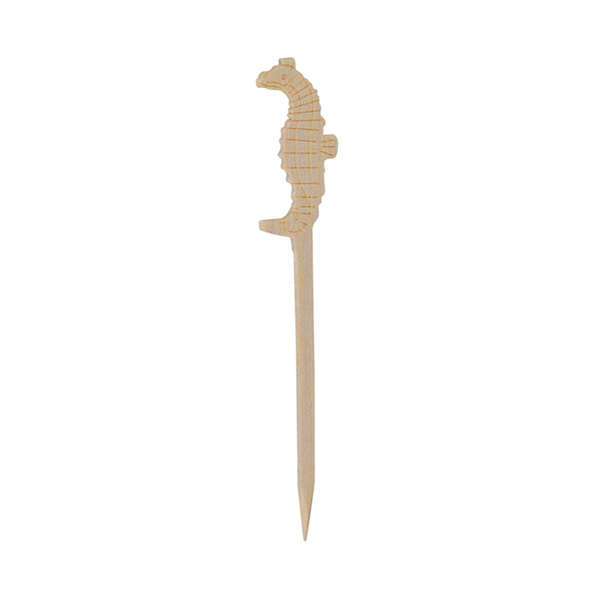 PacknWood 209BBHIP9R20, 3.56-Inch "Tokai" Bamboo Seahorse Pick, 2000/CS