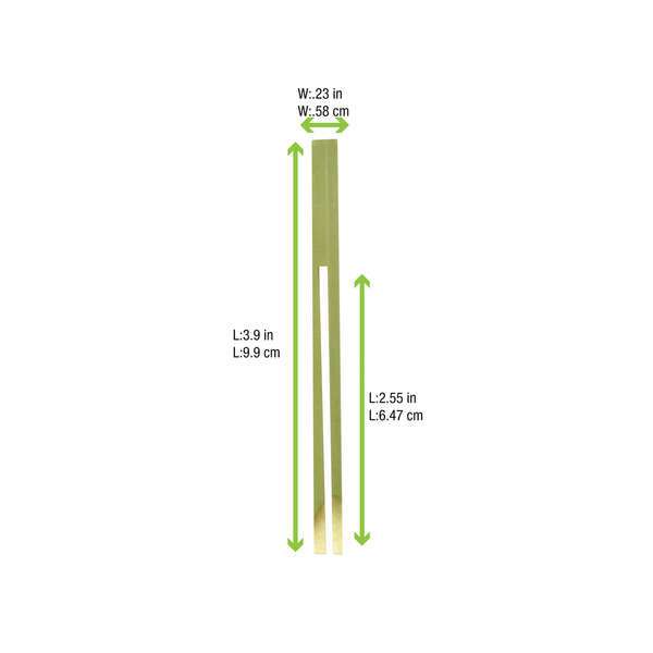 PacknWood 209BBLK101, 3.9-Inch "Dual Prong" Bamboo Double Pick Skewer, 2000/CS