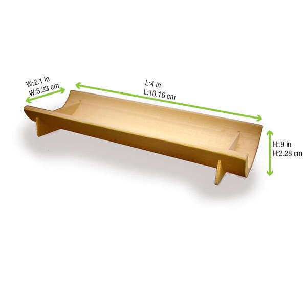 PacknWood 209BBNAG, 4x2.1x0.9-Inch Nagano Half Circular Bamboo Dish, 200/CS