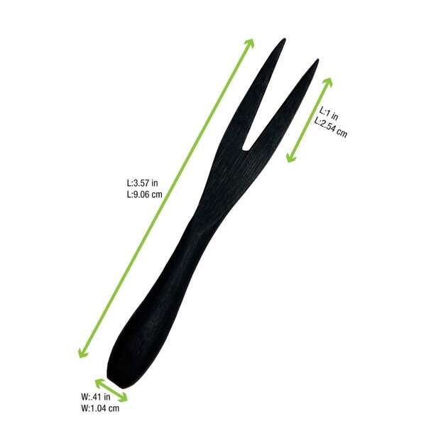 PacknWood 209BBNEMKA, 3.57x0.41-Inch Kamala Bamboo Mini Fork, 500/CS