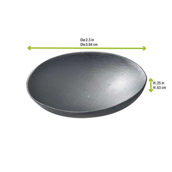 PacknWood 209BBRAJA, 2.3x0.25-Inch Raja Round Black Bamboo Mini Dish, 144/CS
