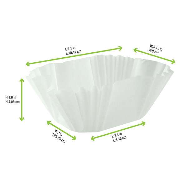 PacknWood 209CPS65, 4.1x3.15x1.6-Inch Paper Baking Liner, 100/CS