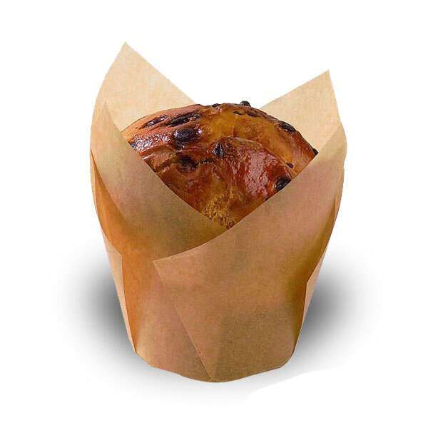 PacknWood 209CPST5M, 4-Oz Tulip Paper Baking Cups, Brown, 1000/CS