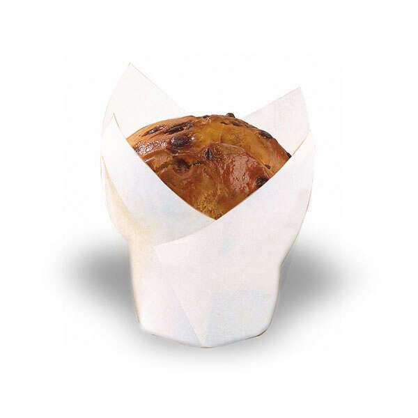 PacknWood 209CPST6B, 4-Oz Tulip Paper Baking Cups, White, 1000/CS (Discontinued)