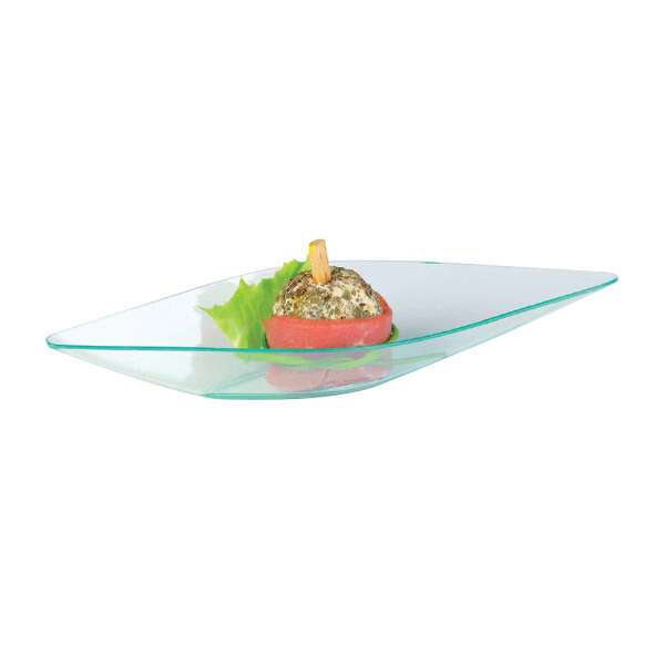 PacknWood 209MBELENI1, 5.1x1.6x7-Inch "Eleni" Clear Green Diamond-Shaped Mini Dish, 288/CS
