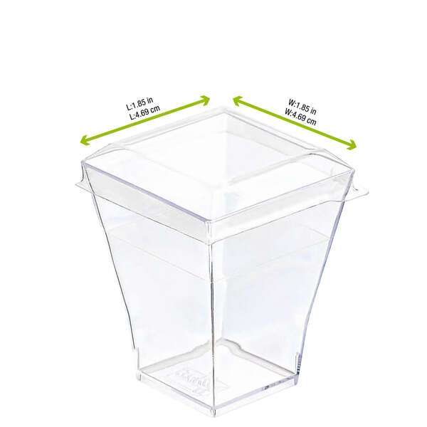 PacknWood 209MBLTAIT, 1.85x1.85-Inch "Tait" Clear PET Lid, 600/CS