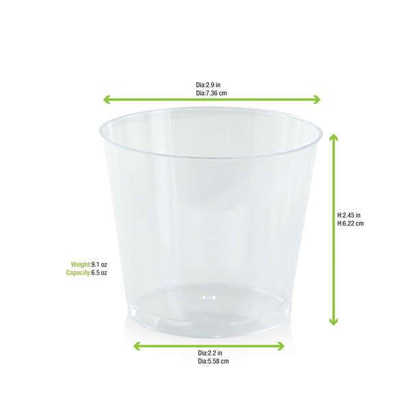 PacknWood 209MBOD15, 6 Oz Clear Mini Plastic Cup, 1000/CS