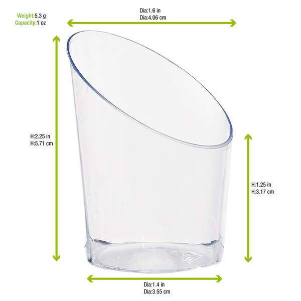 PacknWood 209MBPIA30, 1 Oz 1.6-Inch Dia "Pia" Angle Cut Mini Cup, 300/CS