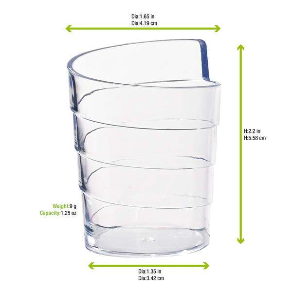 PacknWood 209MBRUBAN, 1.25 Oz "Ruban" Spiral Design Mini Cup, 300/CS