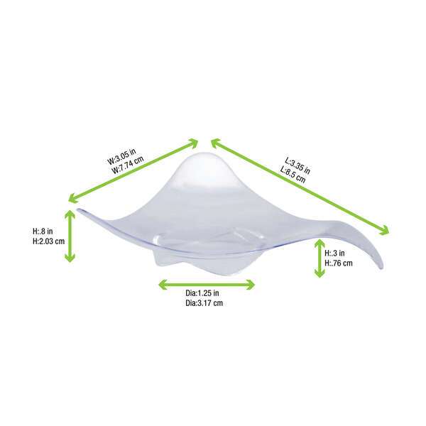 PacknWood 209MBTRIBA, 3x3x0.5-Inch "Triba" Mini Triangular Dish, 600/CS