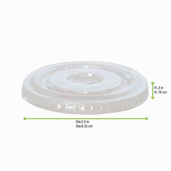 PacknWood 209POPETL2, 2.5-Inch Clear PET Flat Lid for 210POC60N & 210POB61 & 210GPU7(BR), 2500/CS