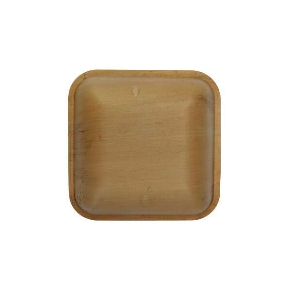 PacknWood 210APA1111, 4.4x4.4x0.8-Inch Square Palm Leaf Dinner Plate, 100/CS