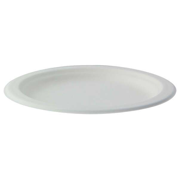 PacknWood 210APU16, 6-Inch Dia Sugarcane White Round Plate, 1000/CS (Discontinued)