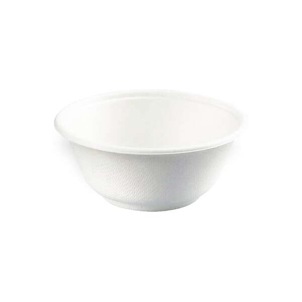 PacknWood 210APUB13, 12 Oz 5.3-Inch Dia White Sugarcane Bowl, 500/CS