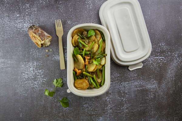 PacknWood 210APUREC750BR, 25 Oz 9x5.25x1.75-Inch Brown Sugarcane Container, 250/CS