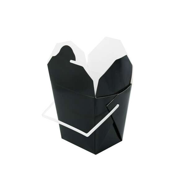 PacknWood 210ASPAIL17N, 16 Oz 3.5x2.8x3.55-Inch Black Take Out Box with Handle, 450/CS